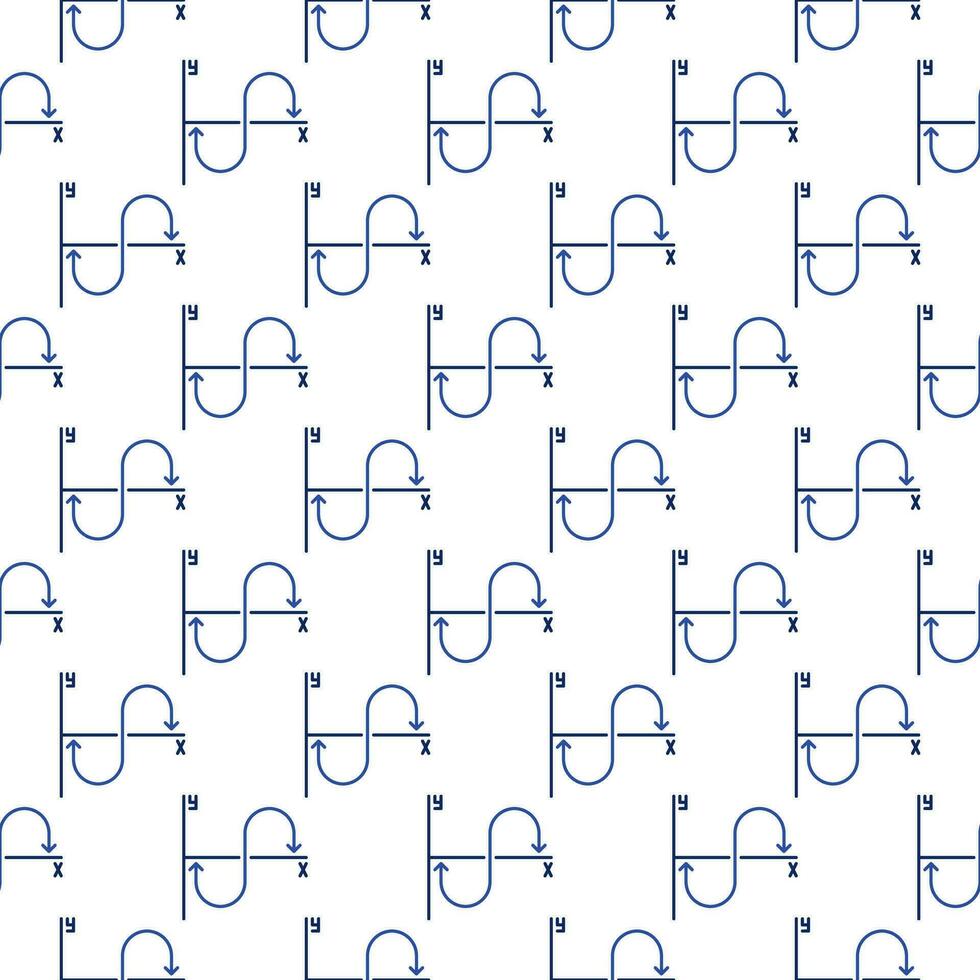 Mathematical Function or Graph vector Analysis Curve concept seamless pattern