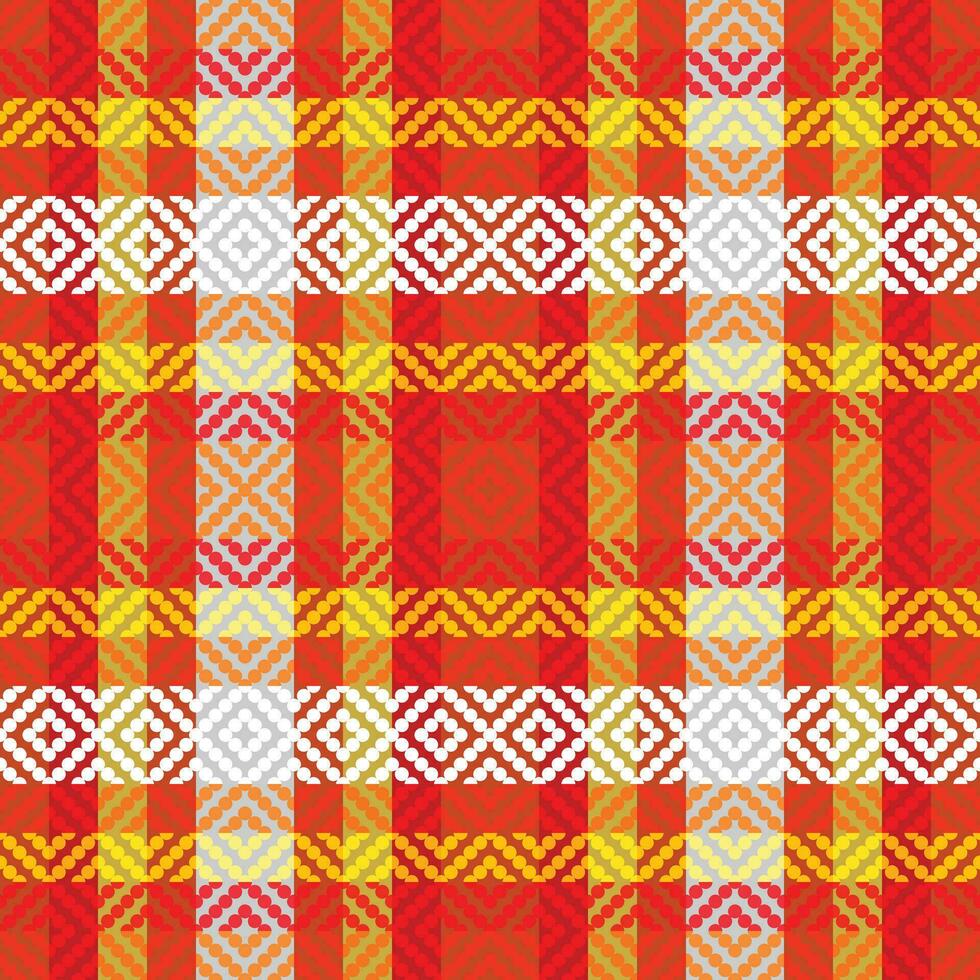 Classic Scottish Tartan Design. Traditional Scottish Checkered Background. Traditional Scottish Woven Fabric. Lumberjack Shirt Flannel Textile. Pattern Tile Swatch Included. vector