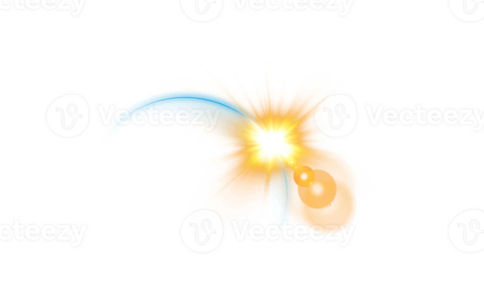 The edge of a golden solar eclipse on transparent background. Golden eclipse for product advertising, natural phenomena, horror concept and others. png