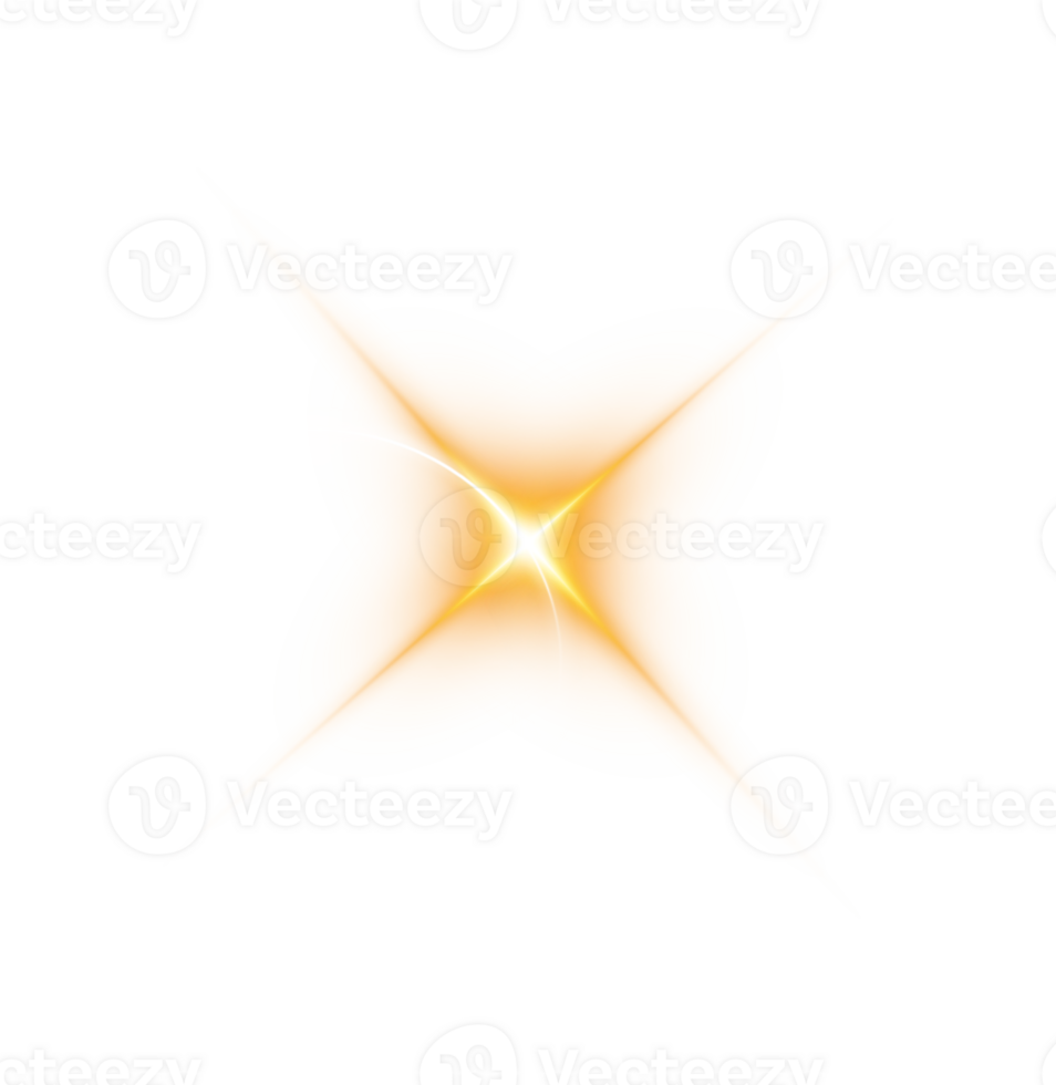 The edge of a golden solar eclipse on transparent background. Golden eclipse for product advertising, natural phenomena, horror concept and others. png
