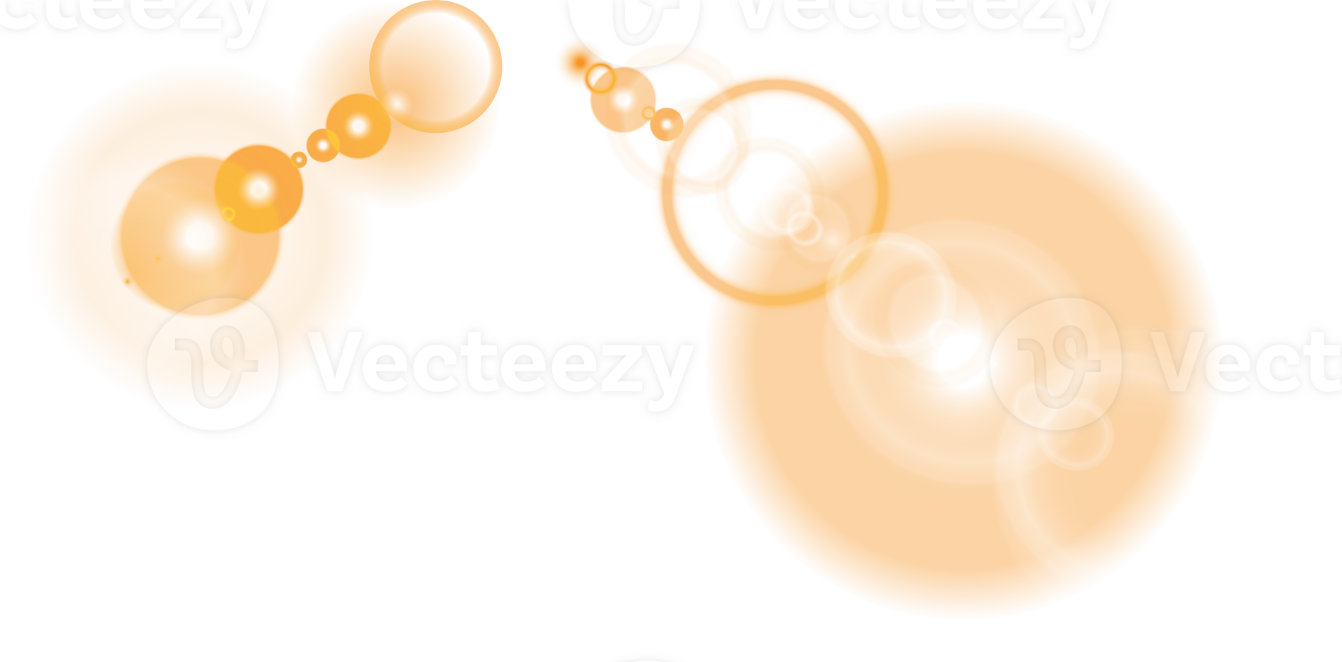 Yellow Sun rays with beams and glare isolated on transparent background. Lens flare light effect. png