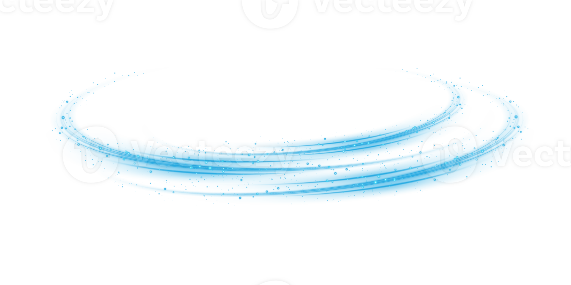 Blue magic spirals with sparkles. Blue light effect. Glitter particles with lines. Swirl effect. png