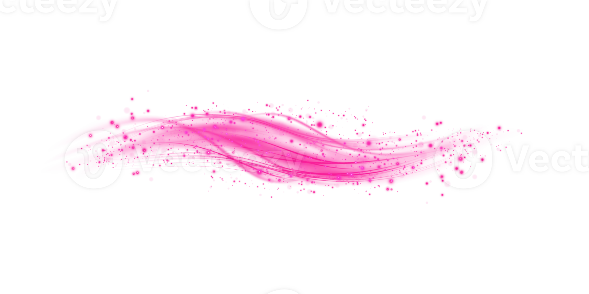 Pink magic spirals with sparkles. Pink light effect. Glitter particles with lines. Swirl effect. png