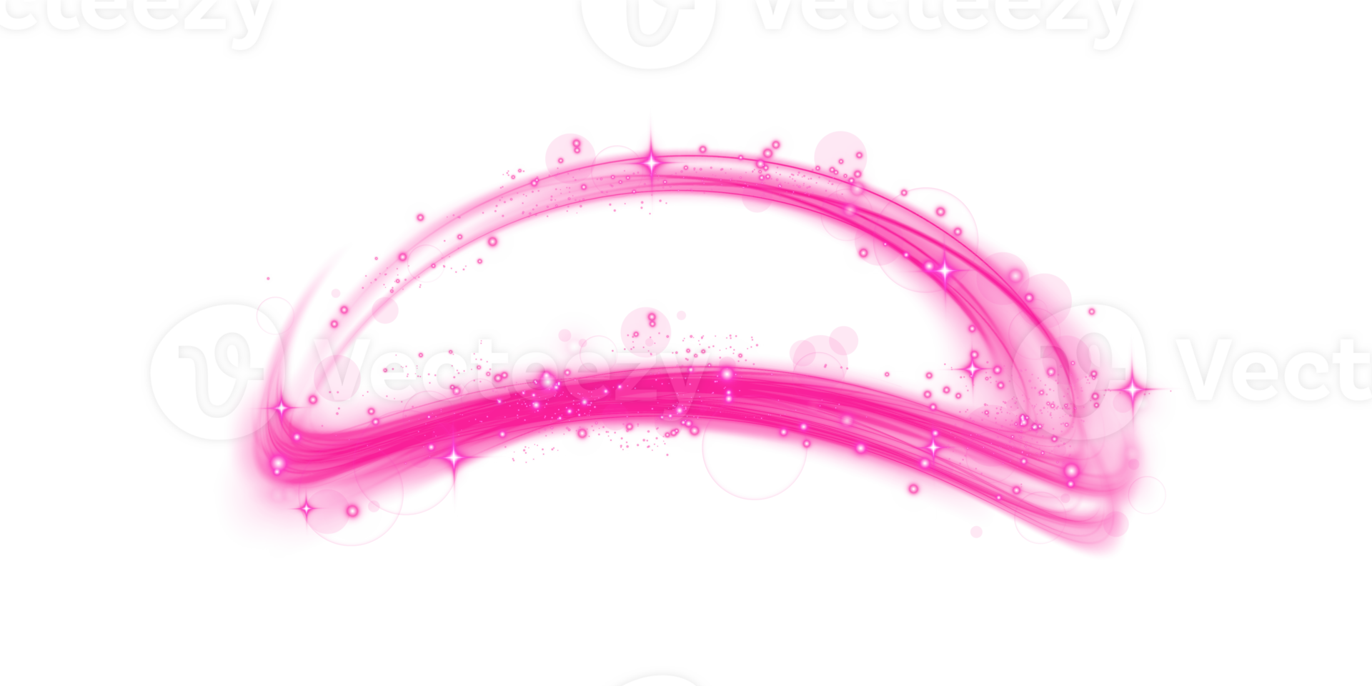 Pink magic spirals with sparkles. Pink light effect. Glitter particles with lines. Swirl effect. png