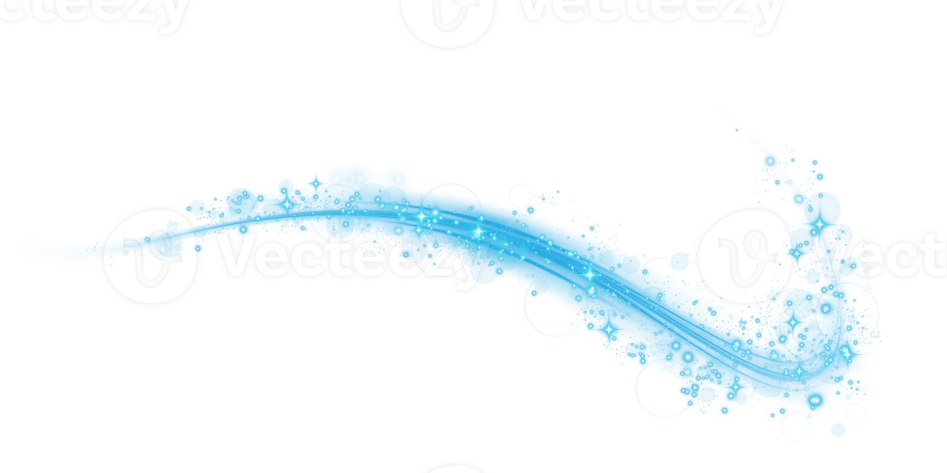 Blue magic spirals with sparkles. Blue light effect. Glitter particles with lines. Swirl effect. png