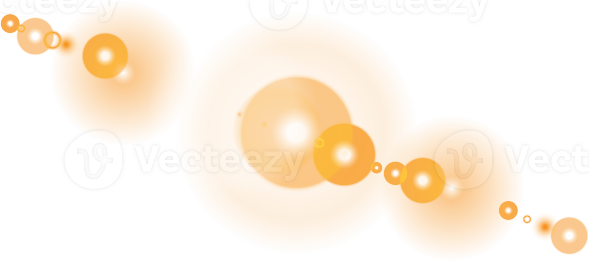 Yellow Sun rays with beams and glare isolated on transparent background. Lens flare light effect. png