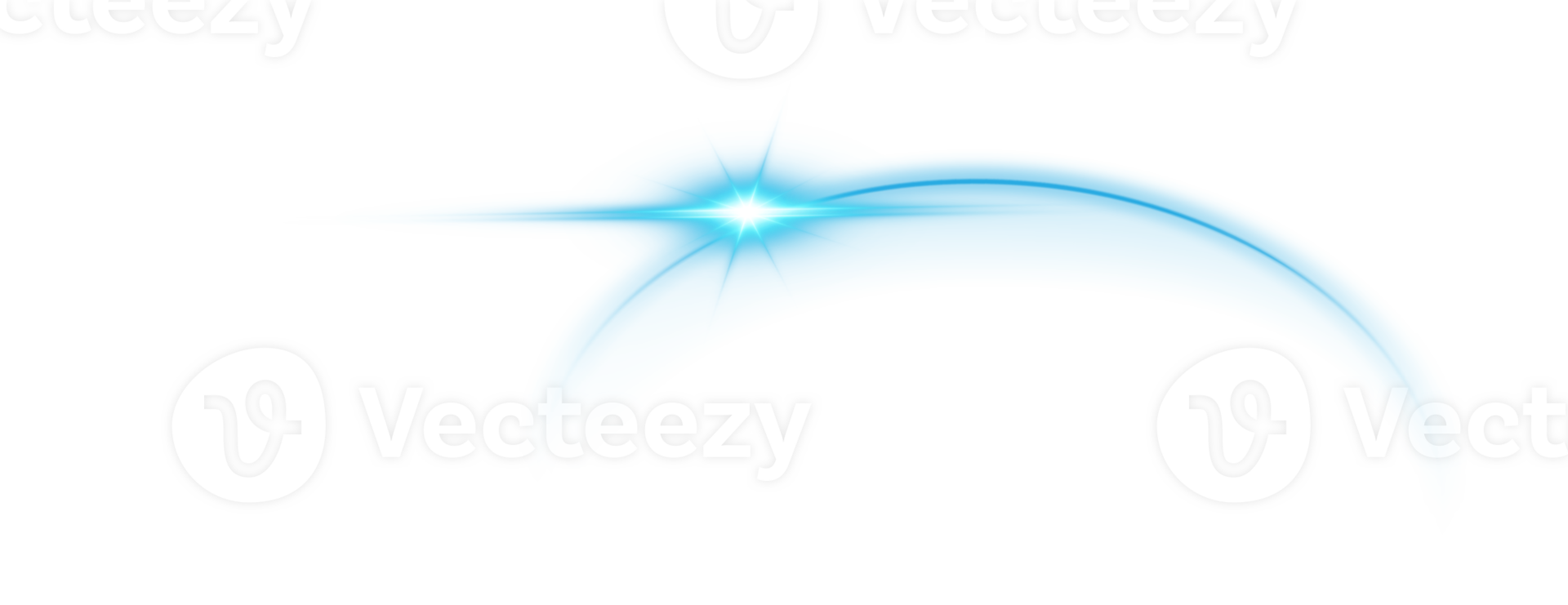 The edge of a blue solar eclipse on transparent background. Blue eclipse for product advertising, natural phenomena, horror concept and others. png