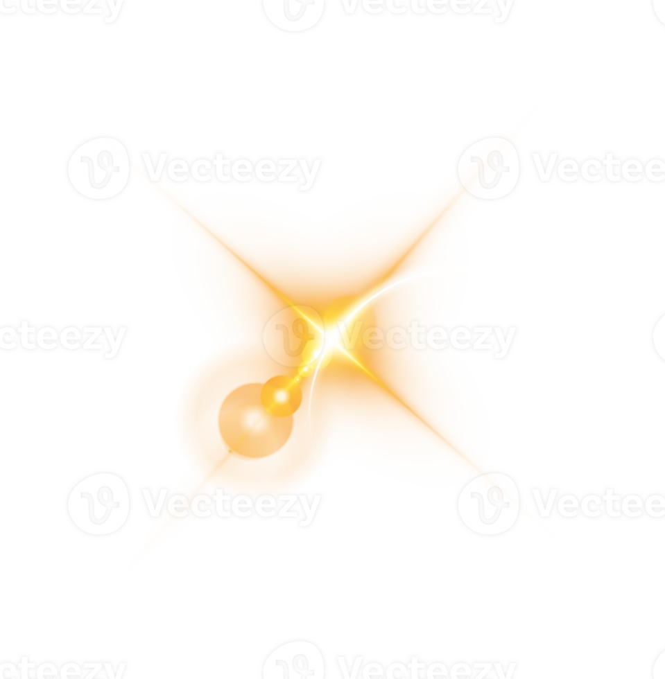 The edge of a golden solar eclipse on transparent background. Golden eclipse for product advertising, natural phenomena, horror concept and others. png