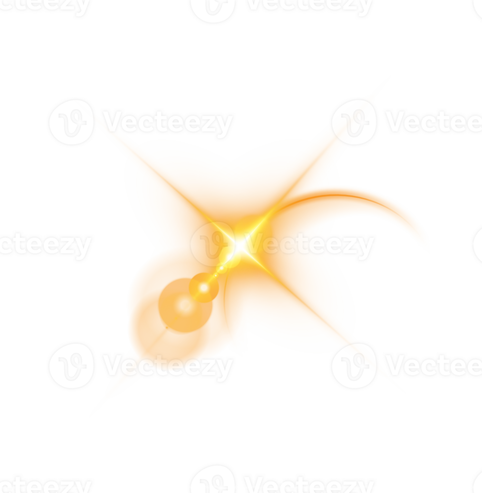 The edge of a golden solar eclipse on transparent background. Golden eclipse for product advertising, natural phenomena, horror concept and others. png