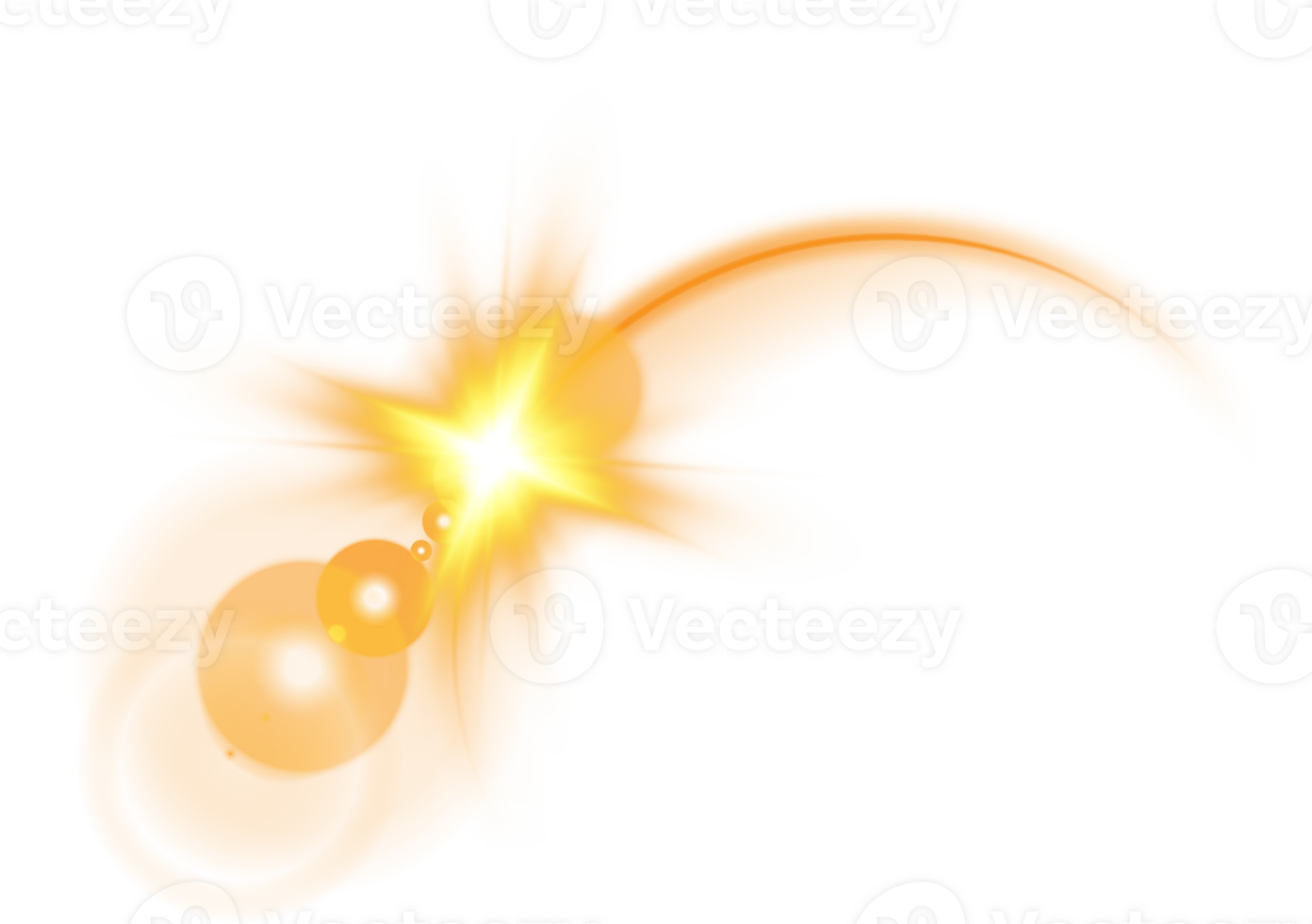 The edge of a golden solar eclipse on transparent background. Golden eclipse for product advertising, natural phenomena, horror concept and others. png