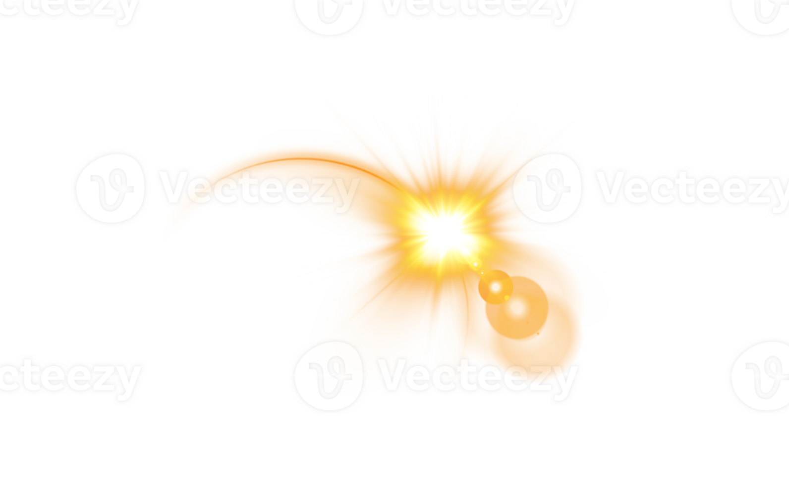 The edge of a golden solar eclipse on transparent background. Golden eclipse for product advertising, natural phenomena, horror concept and others. png