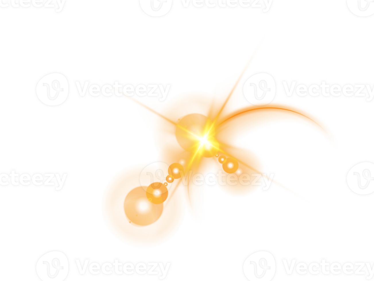 The edge of a golden solar eclipse on transparent background. Golden eclipse for product advertising, natural phenomena, horror concept and others. png