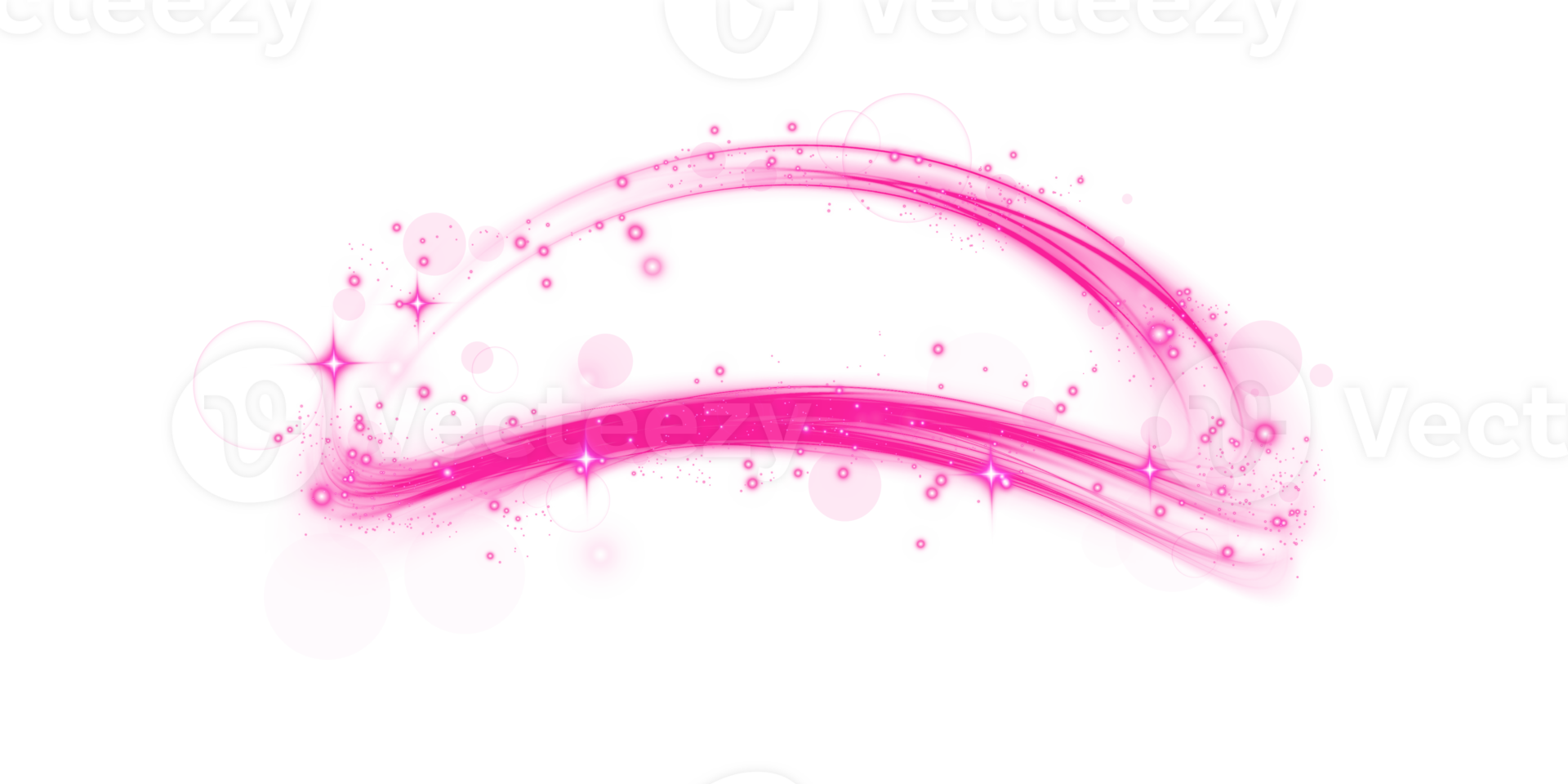 Pink magic spirals with sparkles. Pink light effect. Glitter particles with lines. Swirl effect. png