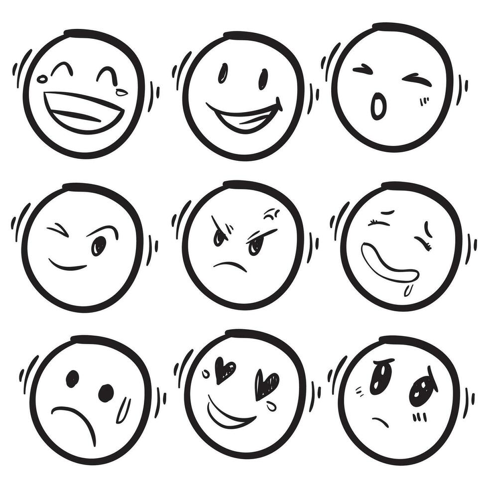Premium Vector | Internet cute and different emojis emoticon