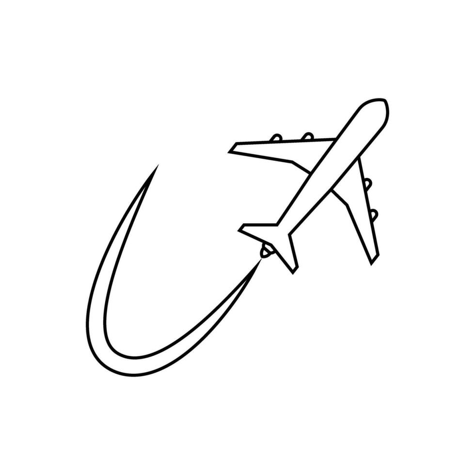 Air flight vector icon. route illustration sign. air tickets symbol. travel logo or mark.