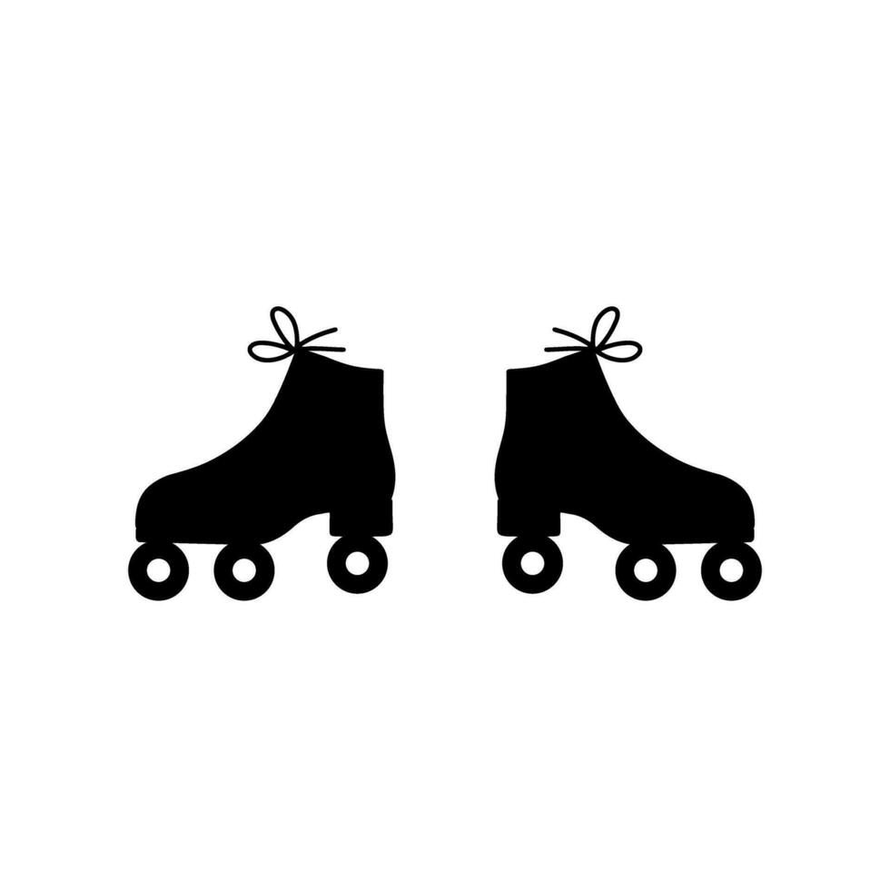 Roller skates vector icon set. skating illustration sign collection. sport symbol or logo.