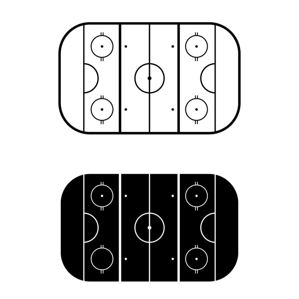 hockey vector icono colocar. deporte ilustración firmar recopilación. Deportes equipo símbolo o logo.