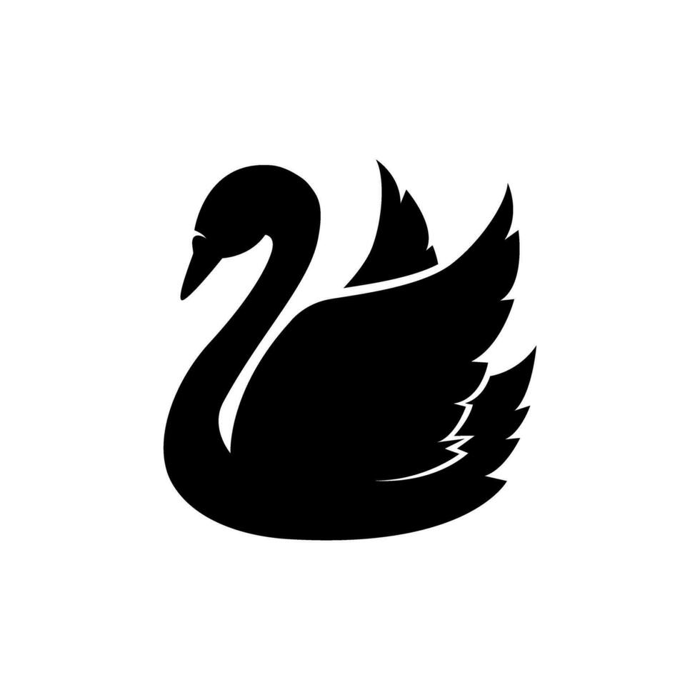 cisne vector icono. pájaro ilustración signo. estanque símbolo o logo.