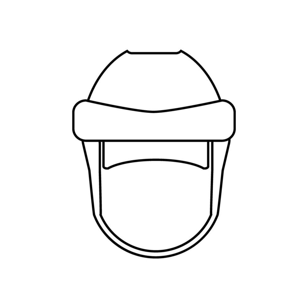 Hockey helmet icon vector. Hockey illustration sign. Sport symbol or logo. vector