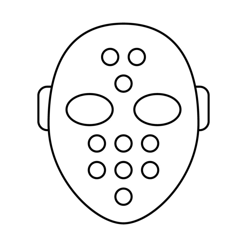 hockey casco icono vector. hockey ilustración signo. deporte símbolo o logo. vector