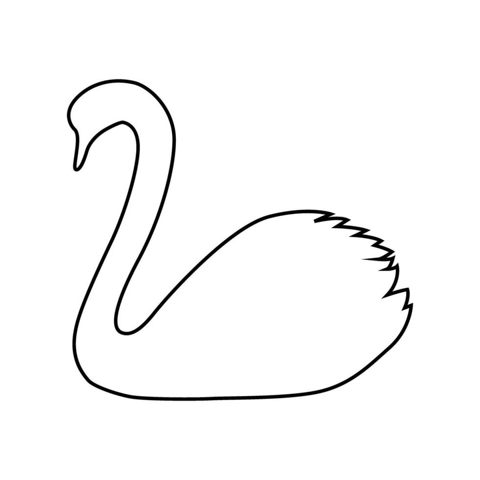 cisne vector icono. pájaro ilustración signo. estanque símbolo o logo.