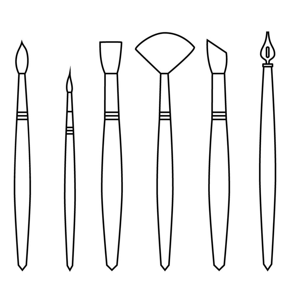 Drawing icon vector set. brush illustration sign collection. portrayal sign or symbol.
