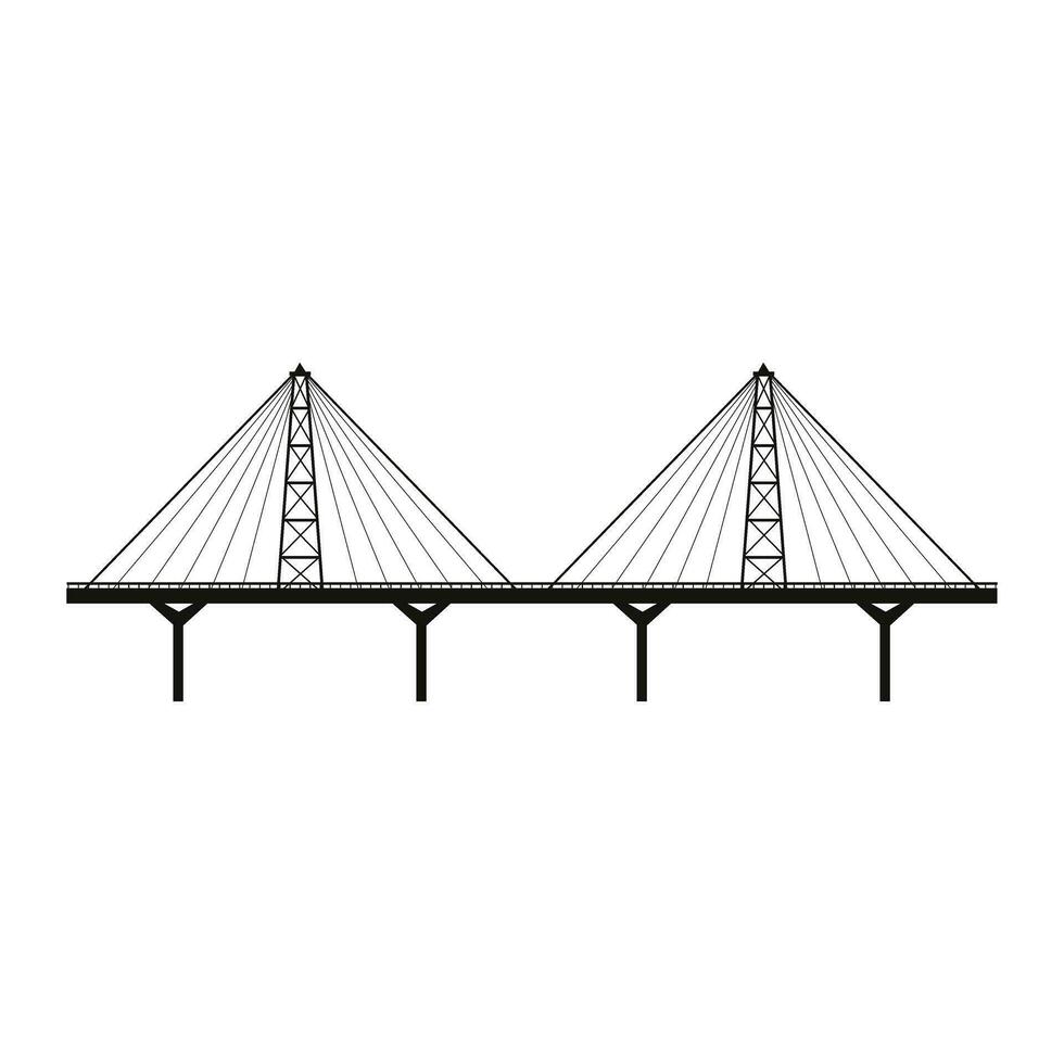 Bridge icon vector. architecture illustration sign. construction symbol or logo. vector