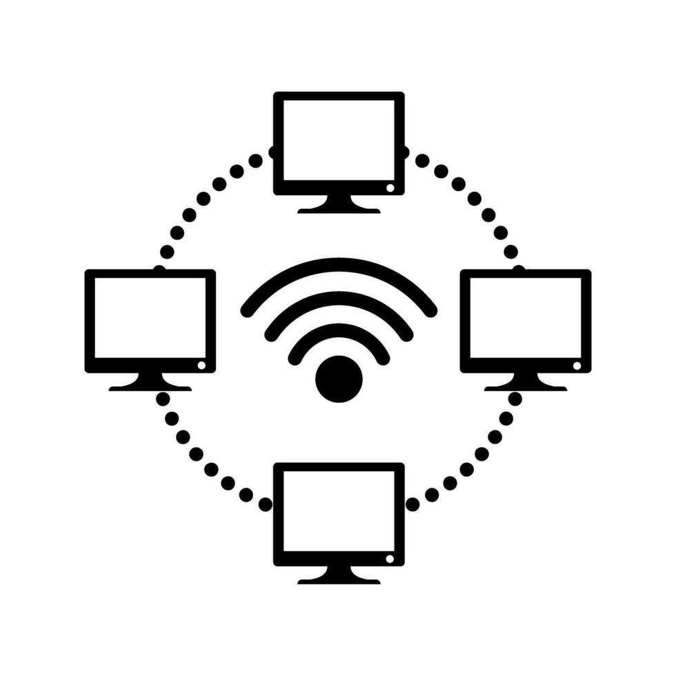 Network connections icon vector. Internet illustration sign. net symbol or logo. vector