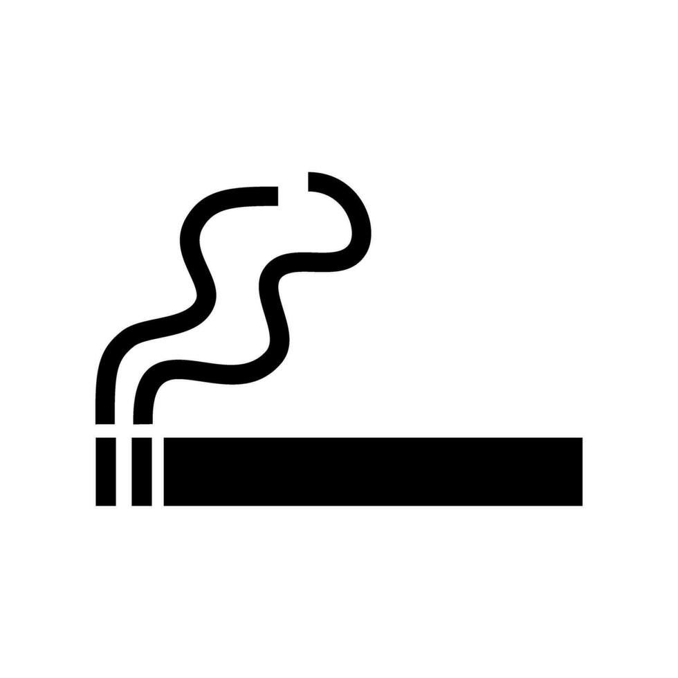 Cigarette icon vector. Smoke illustration sign. Cigarette smoke symbol or logo. vector