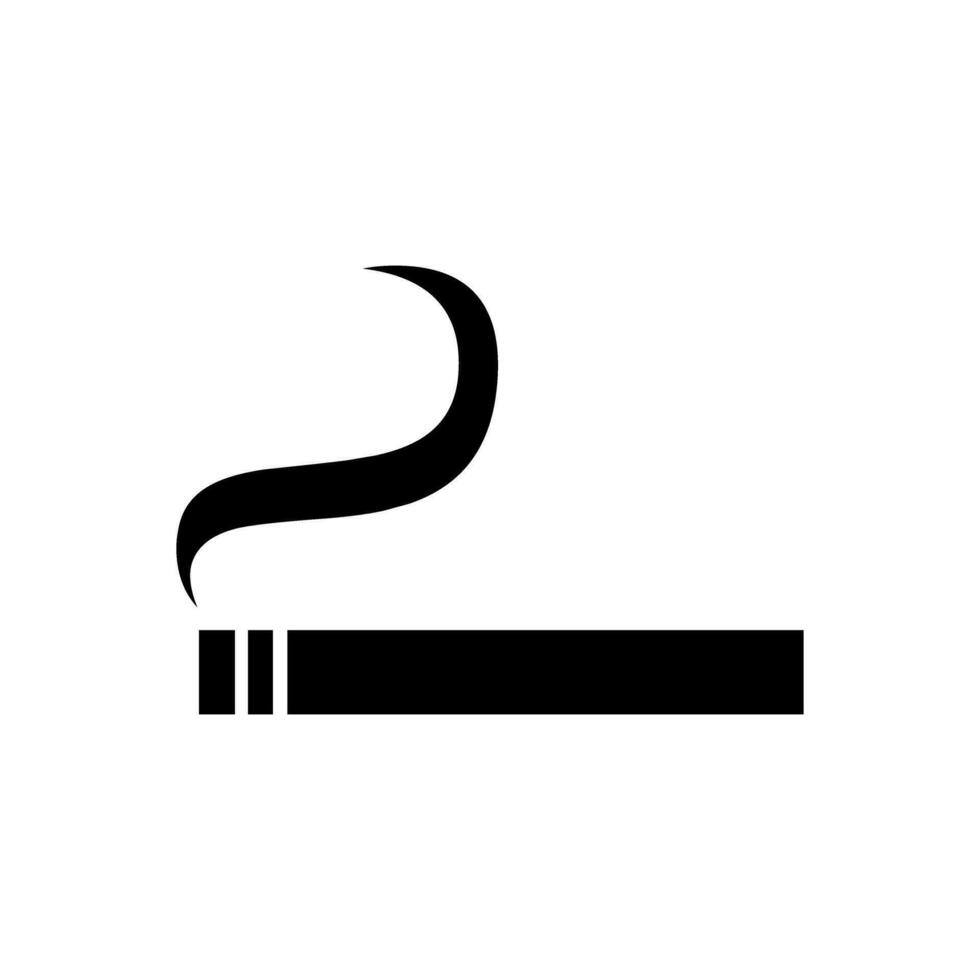 Cigarette icon vector. Smoke illustration sign. Cigarette smoke symbol or logo. vector