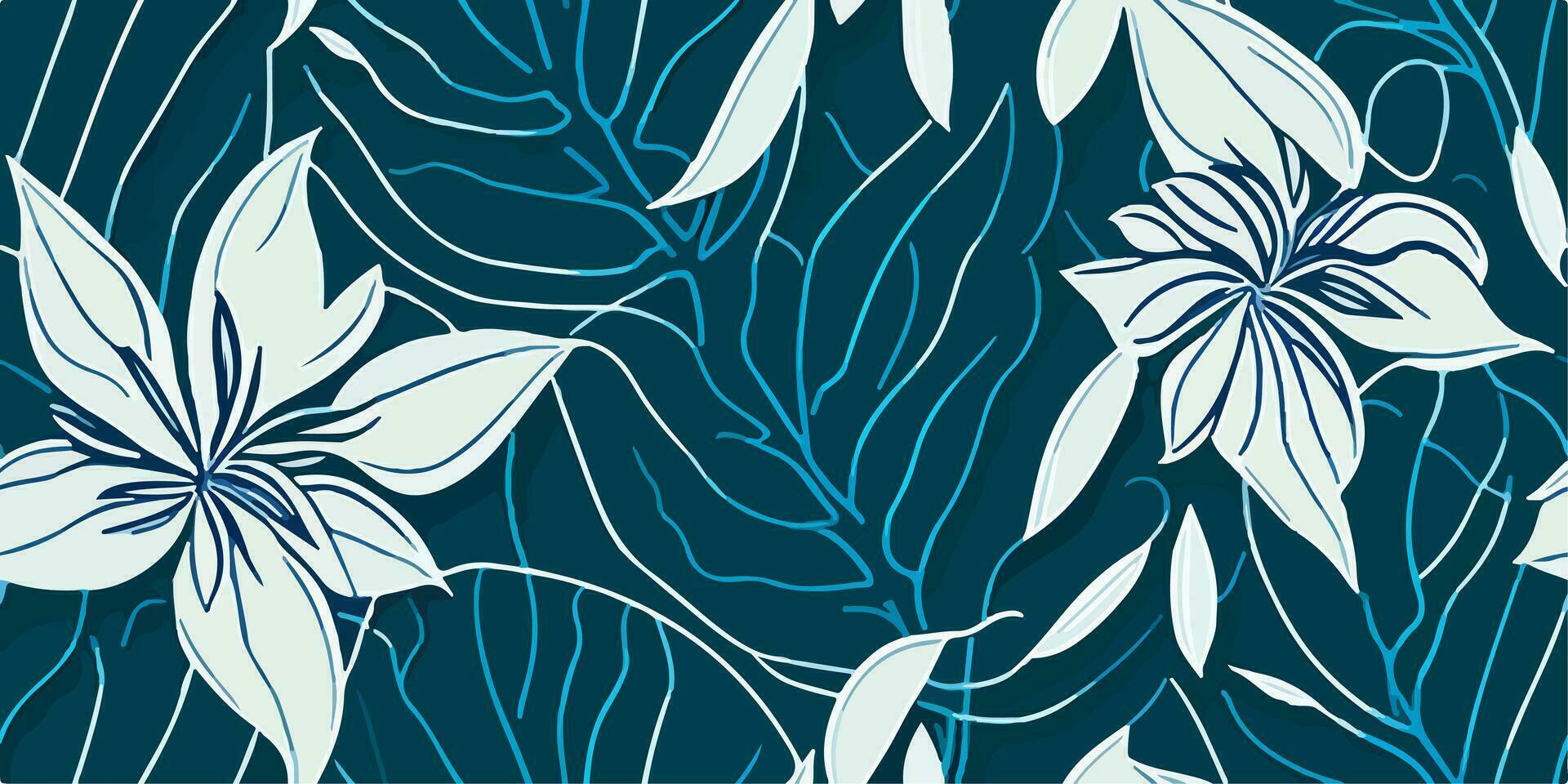 Serene Summer Harmony. Embracing the Balance of Frangipani Patterns vector