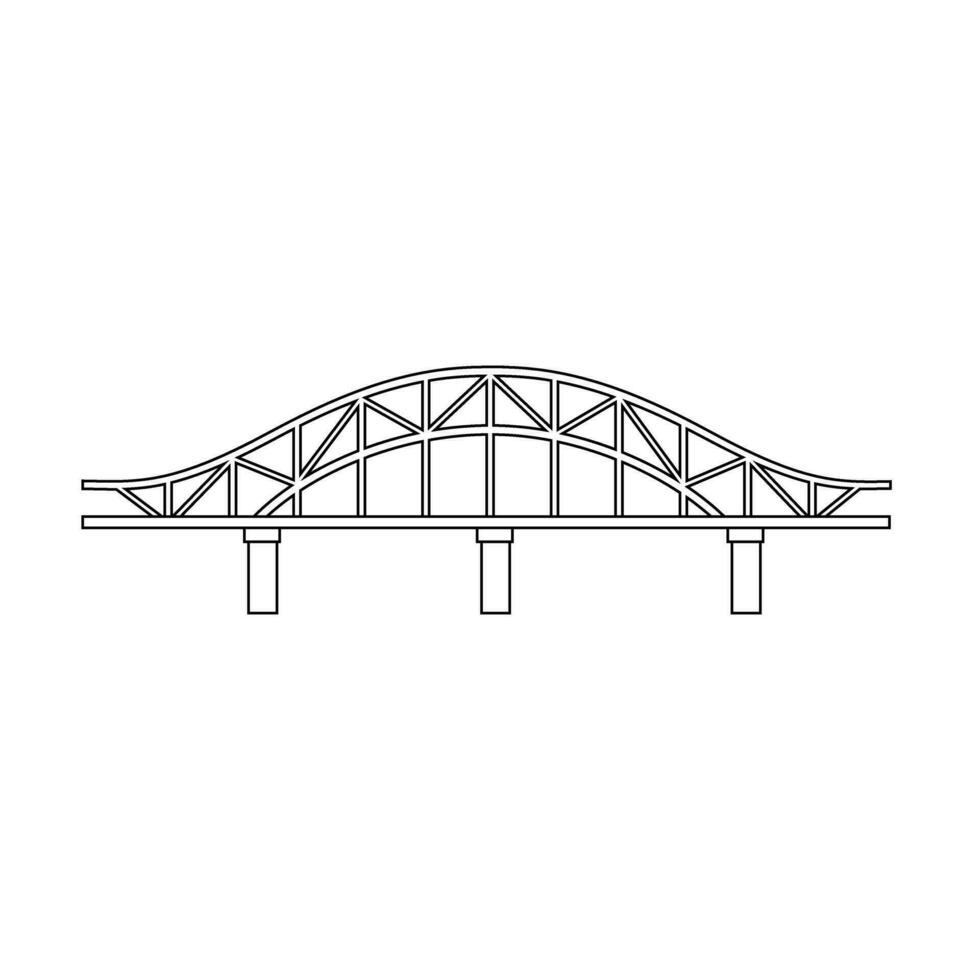 Bridge icon vector. Bridge icons, Various bridges illustration symbol collection. vector