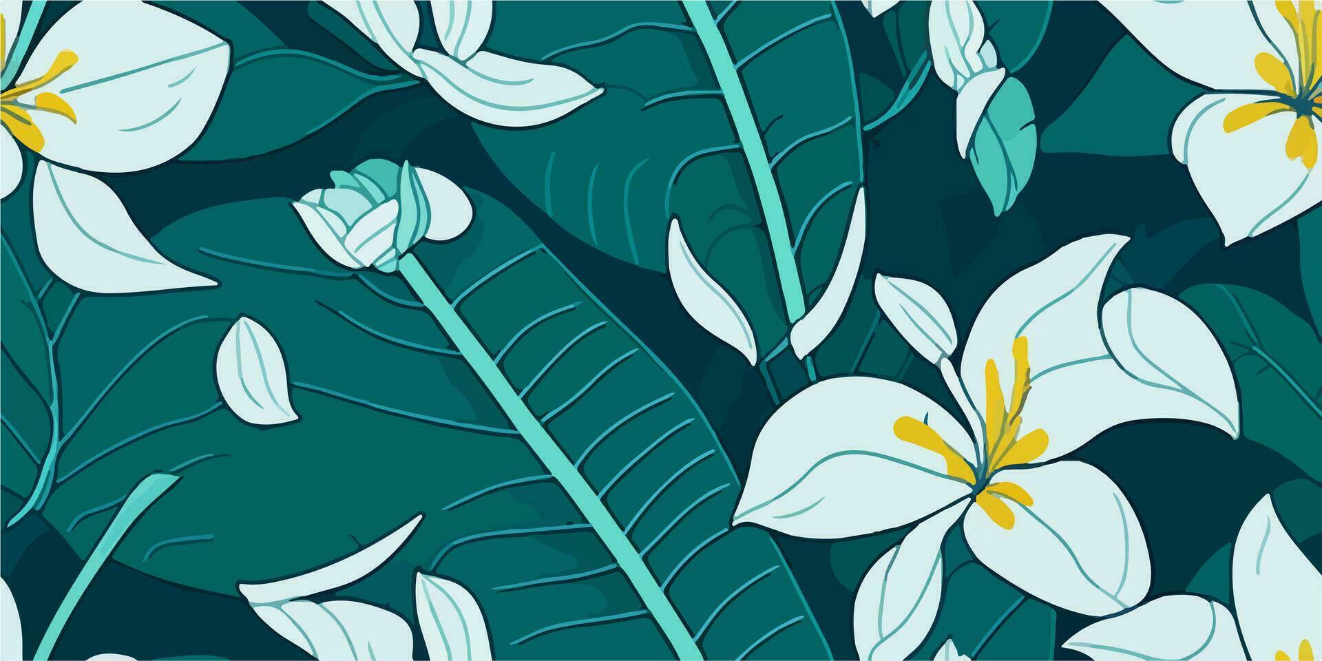 Frangipani Intricacy. Unveiling the Complexity of Floral Patterns in Summer vector