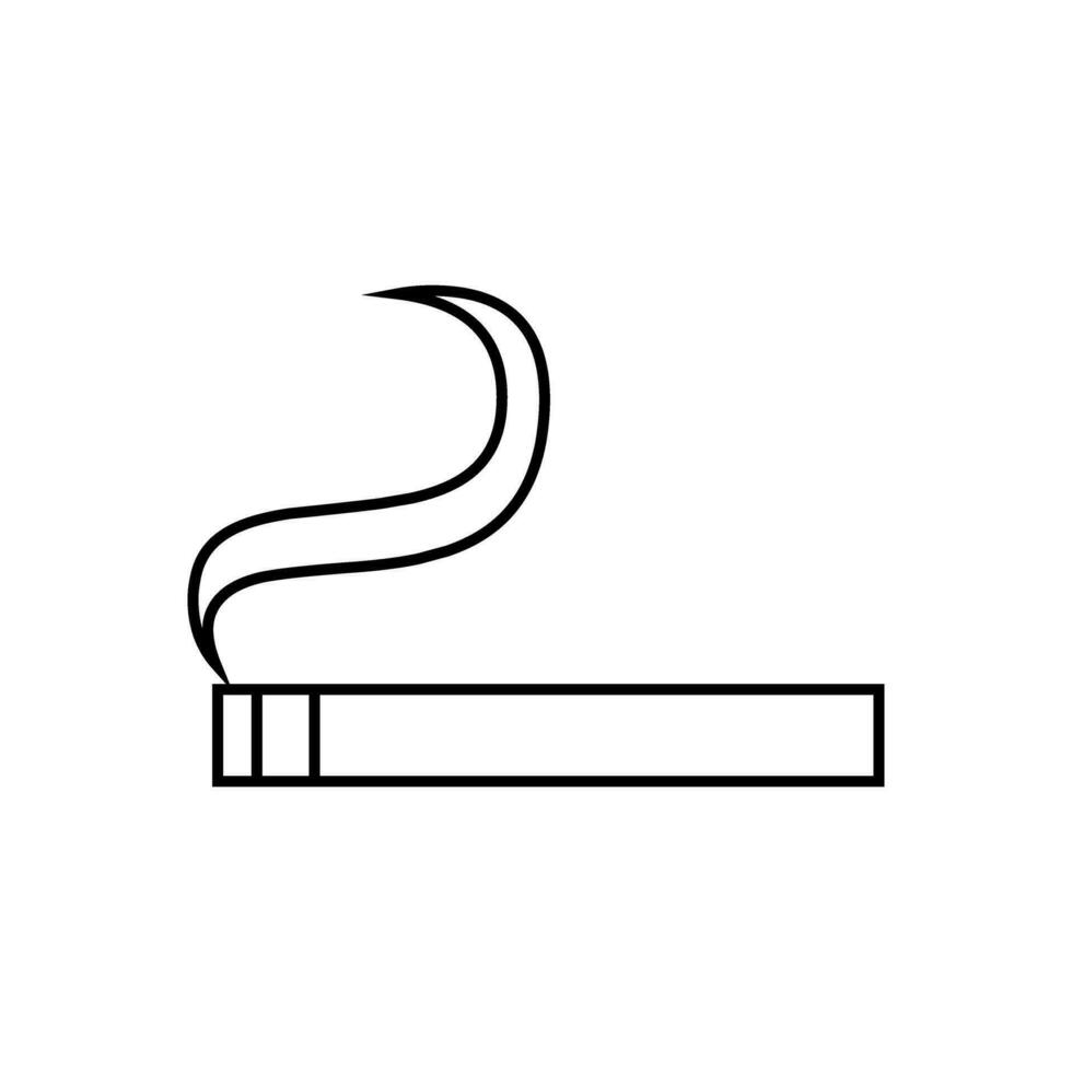 Cigarette icon vector. Smoke illustration sign. Cigarette smoke symbol or logo. vector