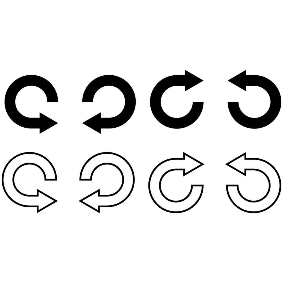 Reload icon vector set. Reset illustration sign collection. update symbol or logo.