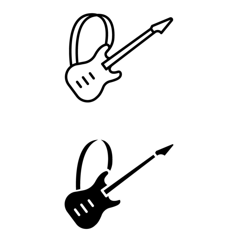 guitarra íconos vector. música ilustración signo. sonido simbolos vector