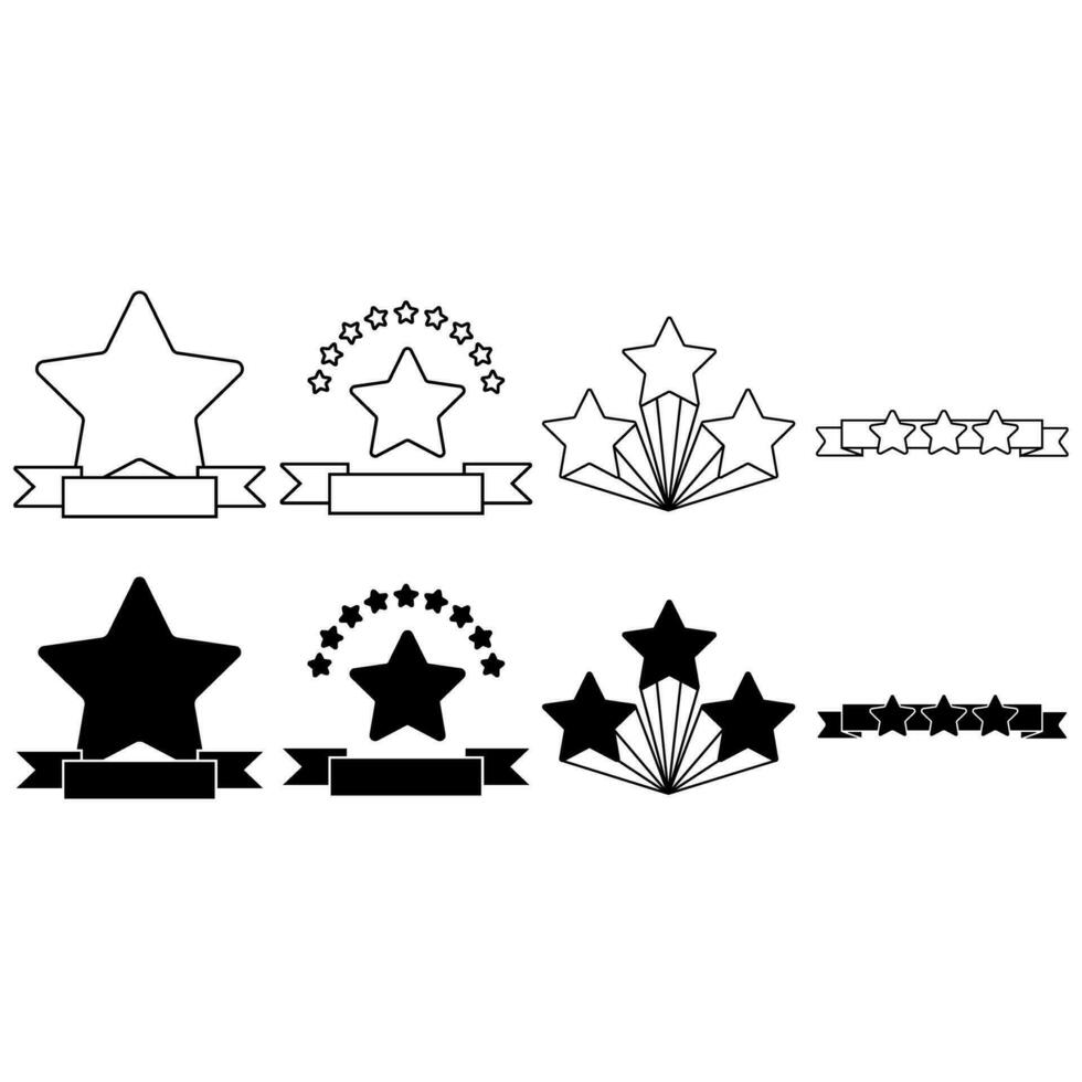 Star icon vector set. rating illustration sign collection. ranking symbol. assessment logo.