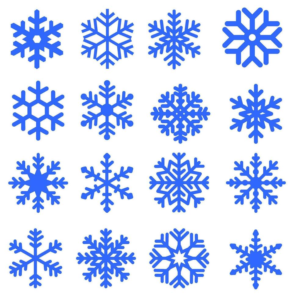 copo de nieve icono vector colocar. invierno ilustración firmar recopilación. nieve símbolo o logo.