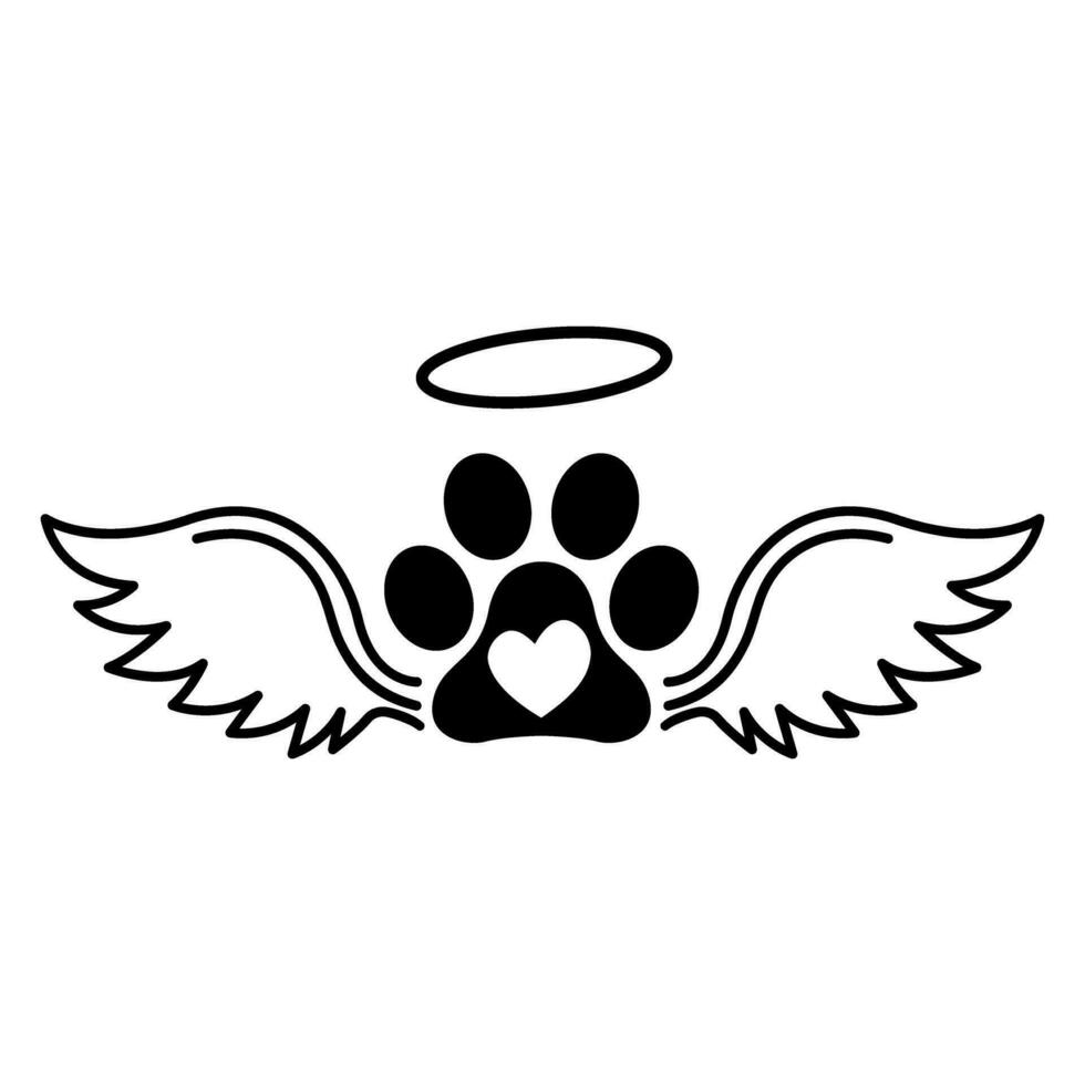 Dog with wings icon vector. angel illustration sign. wings symbol. vector