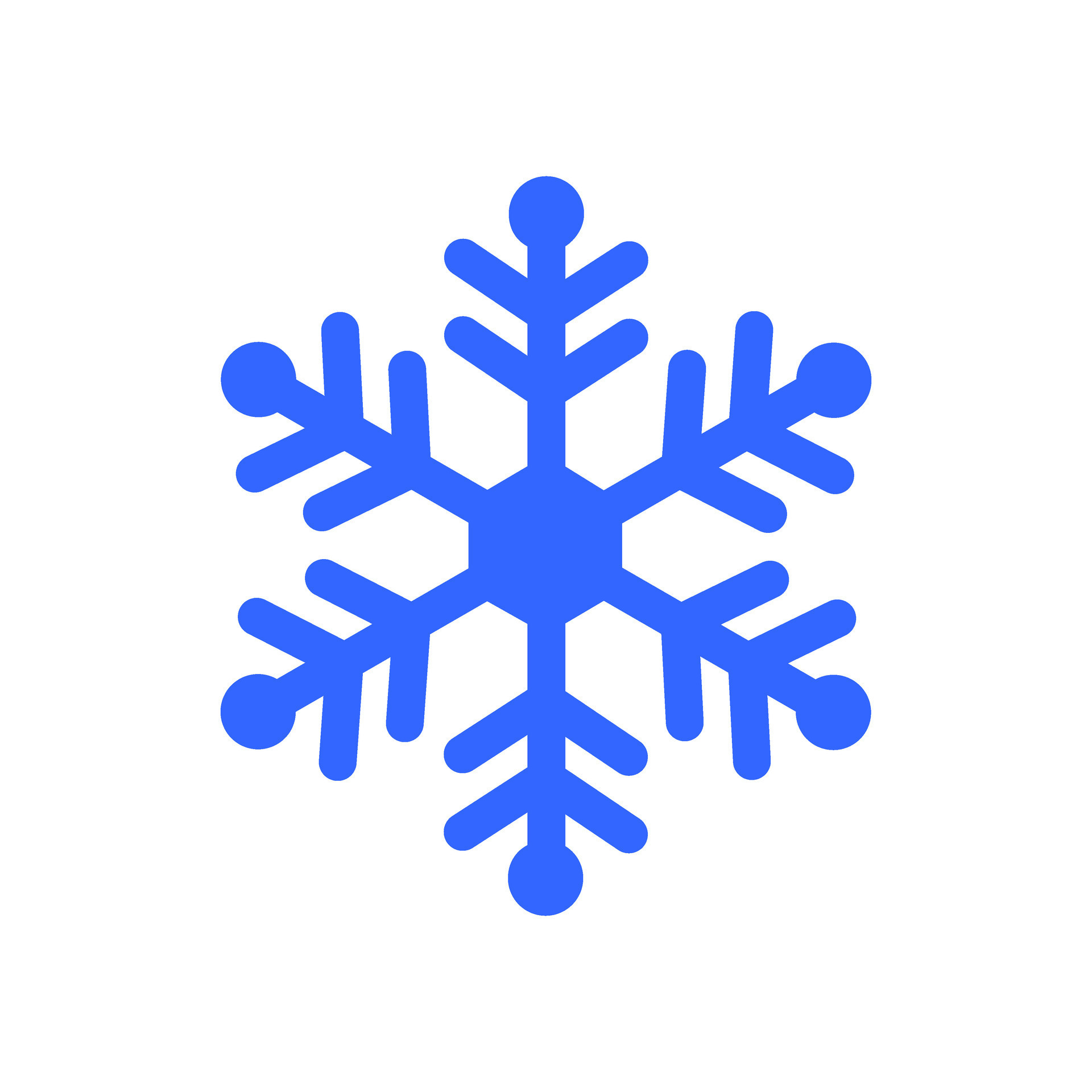 Snowflake button, Vectors