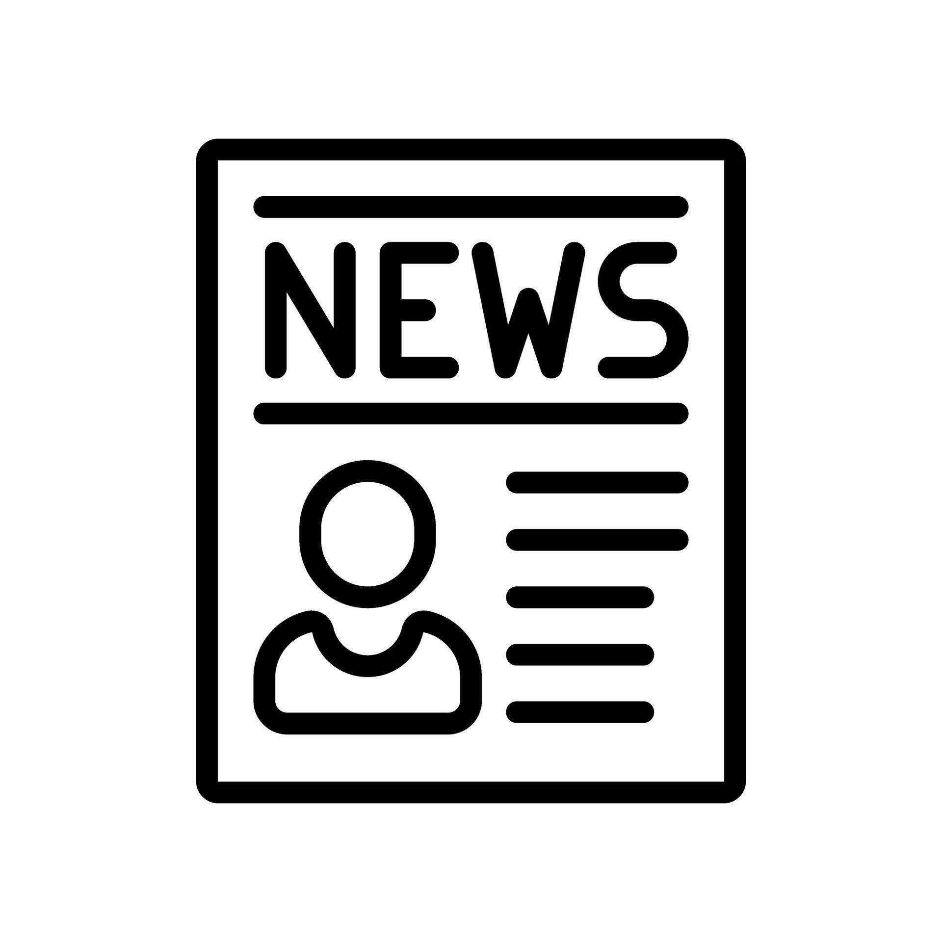 Newspaper icon vector set. news illustration sign collection. press