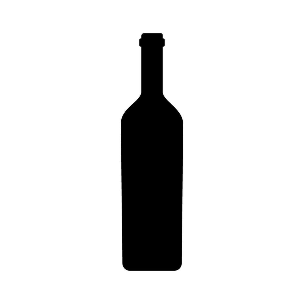 vino botella icono vector. vino ilustración signo. botella símbolo o logo. vector