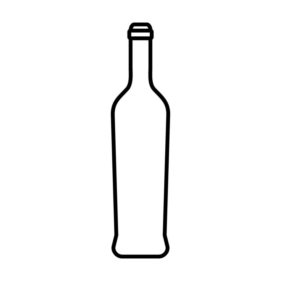 Wine bottle icon vector. Wine illustration sign. bottle symbol or logo. vector