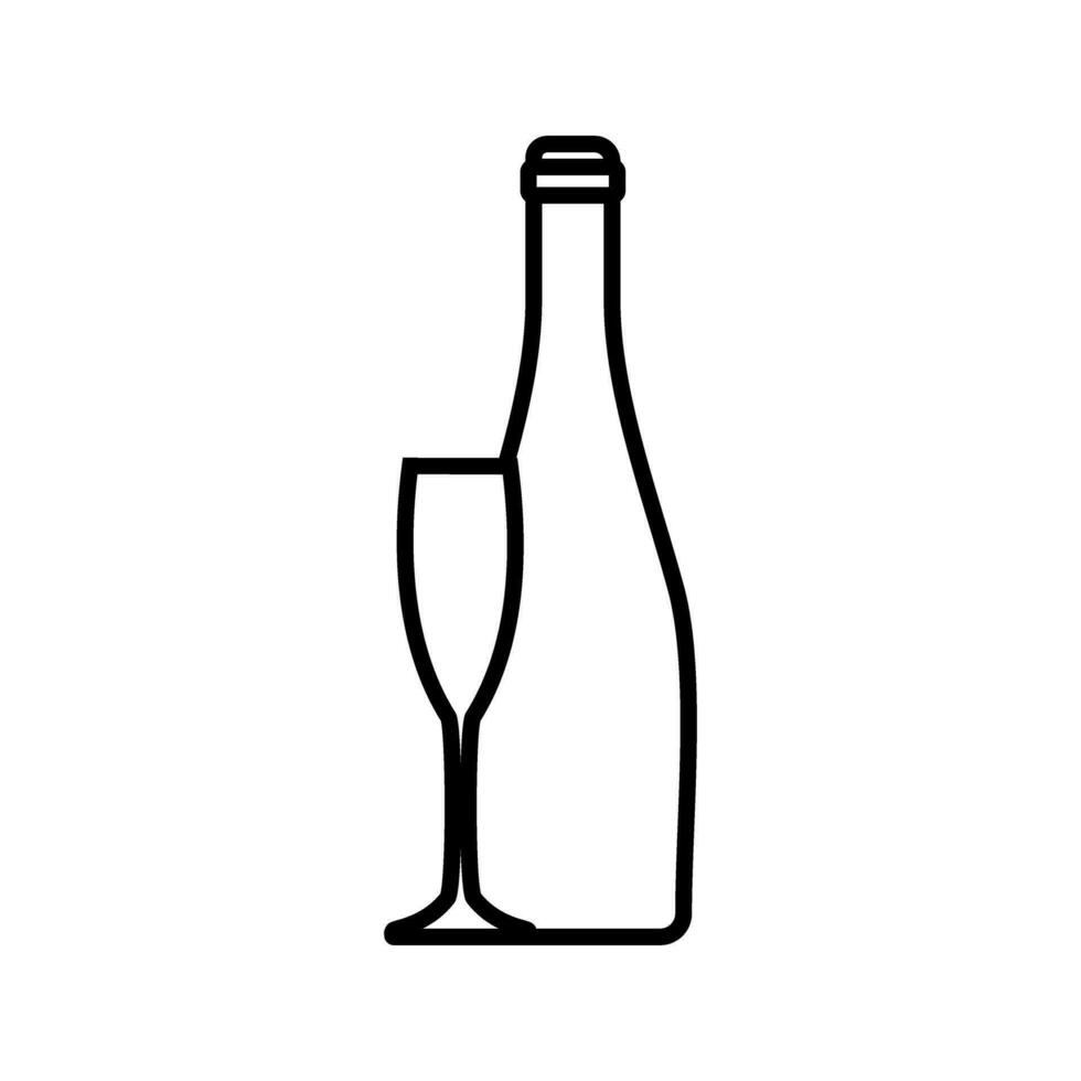 vino icono vector. botella de vino ilustración signo. vino tienda símbolo o logo. vector