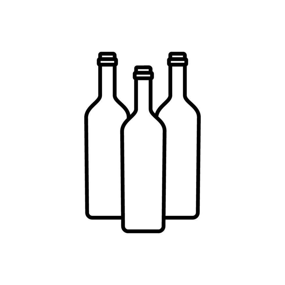 Wine icon vector. Bottle of wine illustration sign. Wine shop symbol or logo. vector