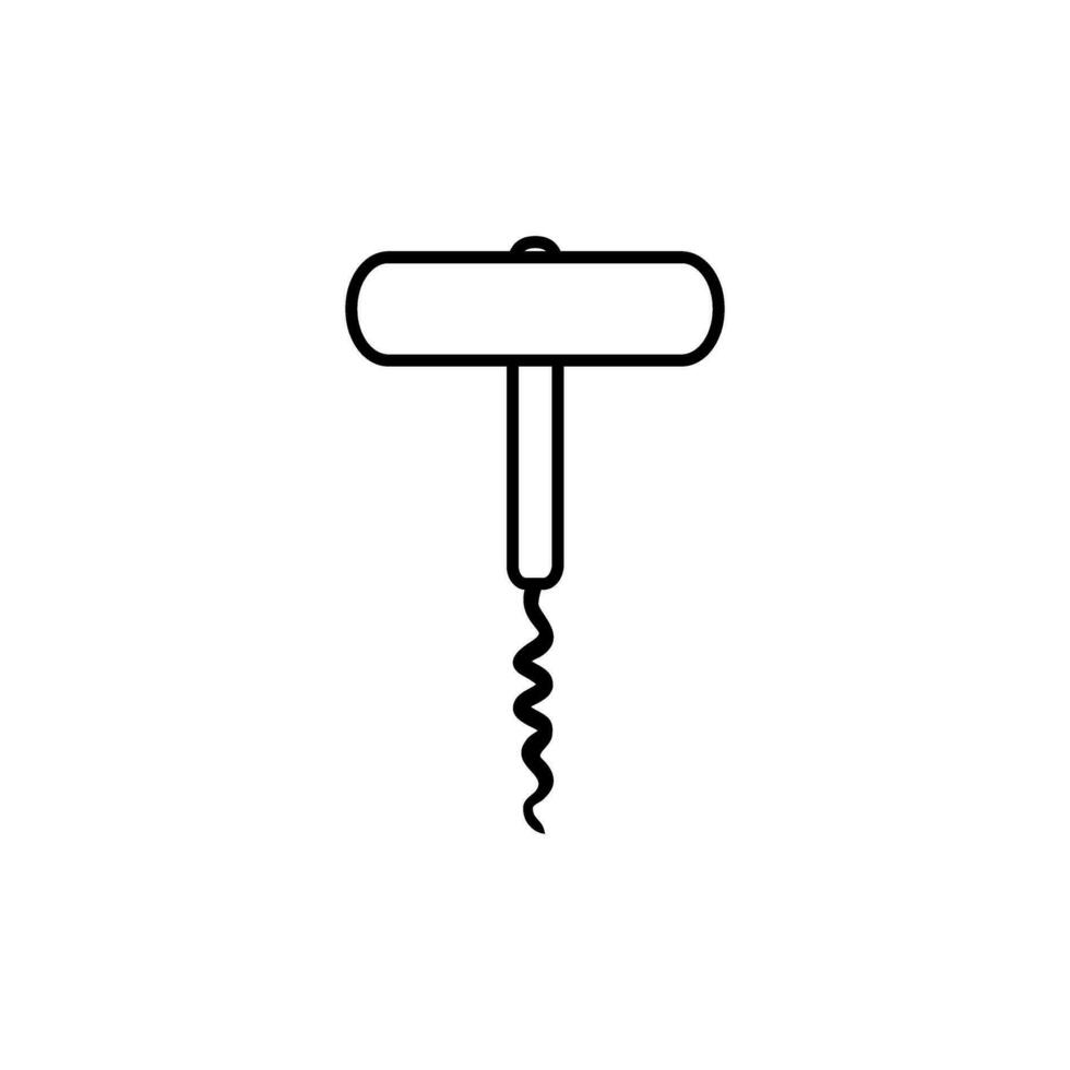 Corkscrew icon vector. Wine illustration sign. Wine shop symbol. Wine house logo. vector