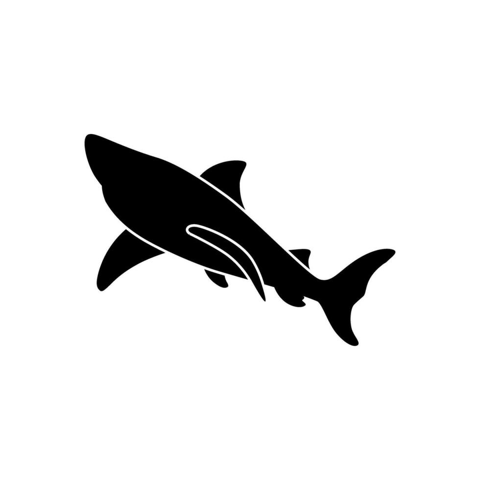 tiburón icono vector. mar vida ilustración signo. pescado símbolo o logo. vector