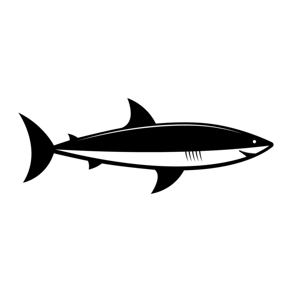 tiburón icono vector. mar vida ilustración signo. pescado símbolo o logo. vector