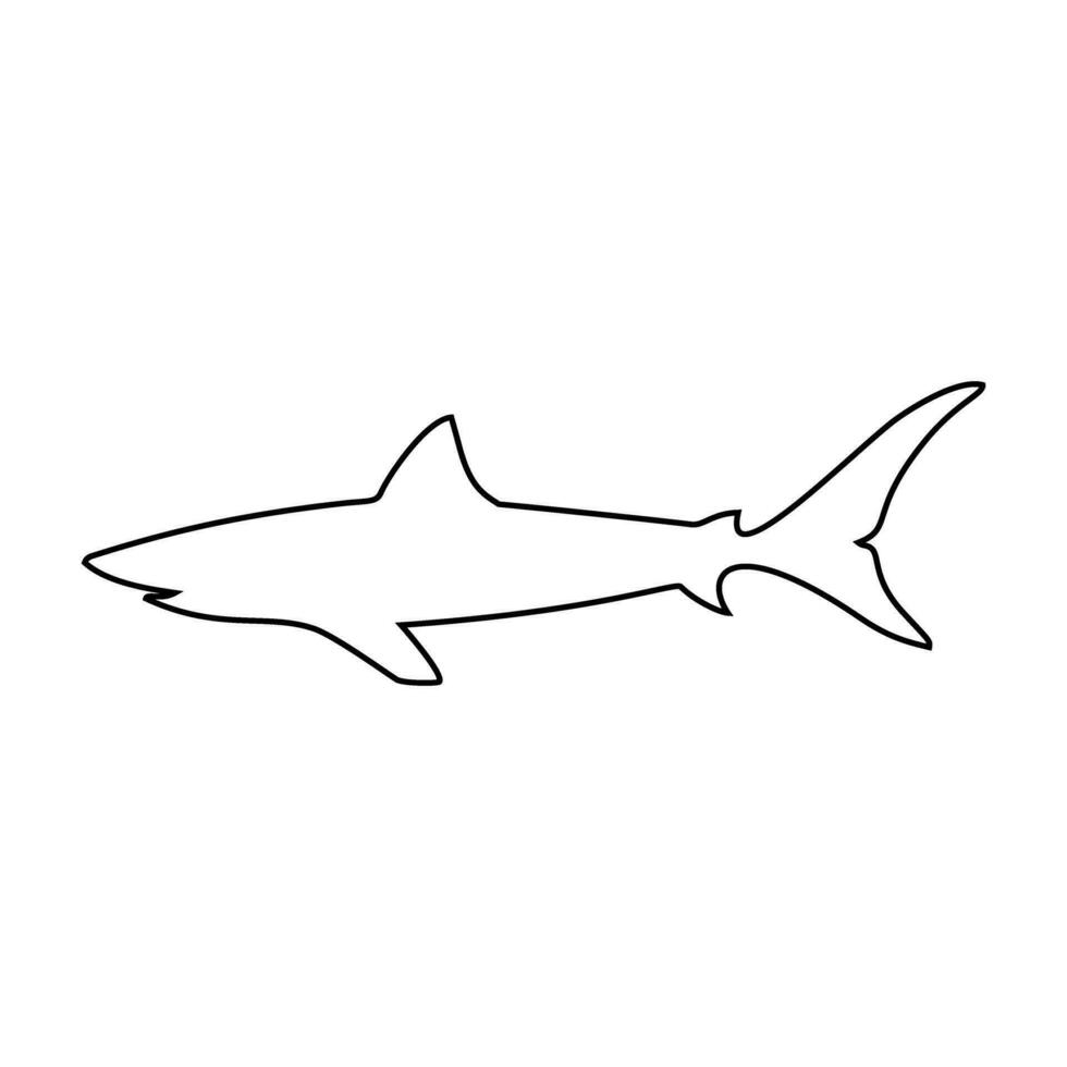 Shark icon vector. Sea life illustration sign. fish symbol or logo ...