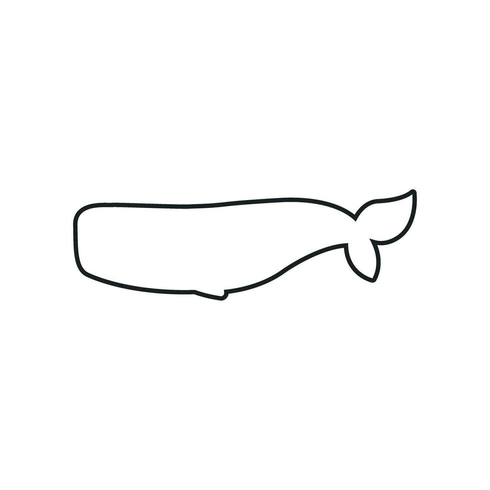 Whale icon vector. Sperm whale illustration sign. Fish symbol. Ocean logo. vector